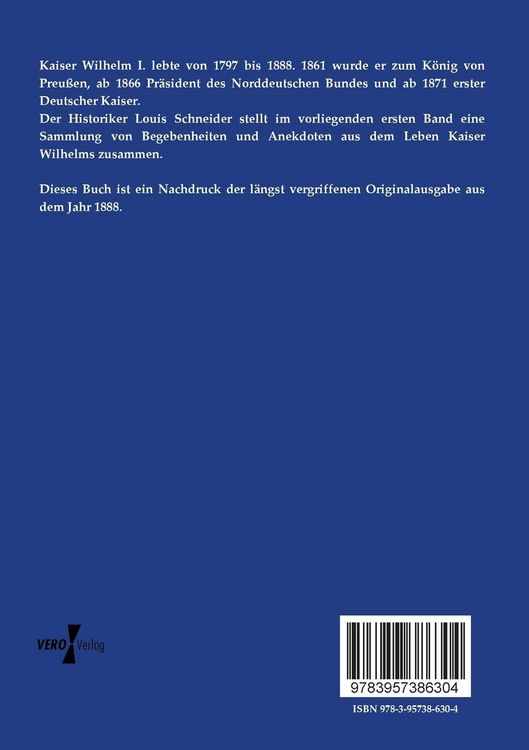 Produktbild: Aus dem Leben Kaiser Wilhelms