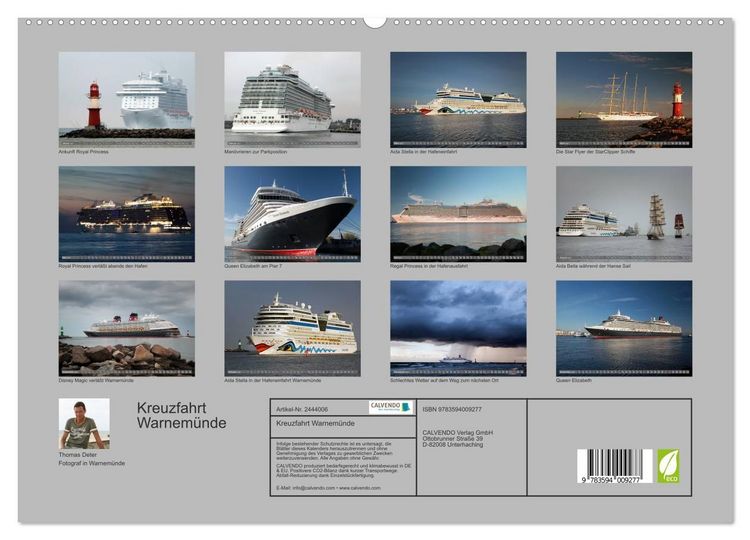Produktbild: Kreuzfahrt Warnem&uuml;nde (hochwertiger Premium Wandkalender 2027 DIN A2 quer), Kunstdruck in Hochglanz