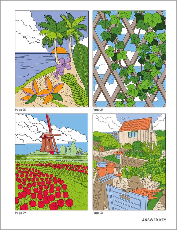 Produktbild: Garden Relaxation Color by Numbers for Adults