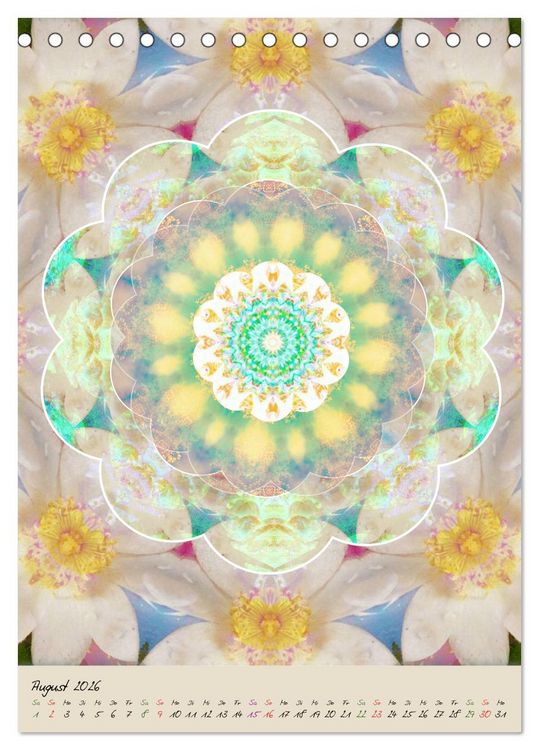 Produktbild: FLORALE MANDALAS (Tischkalender 2026 DIN A5 hoch), CALVENDO Monatskalender