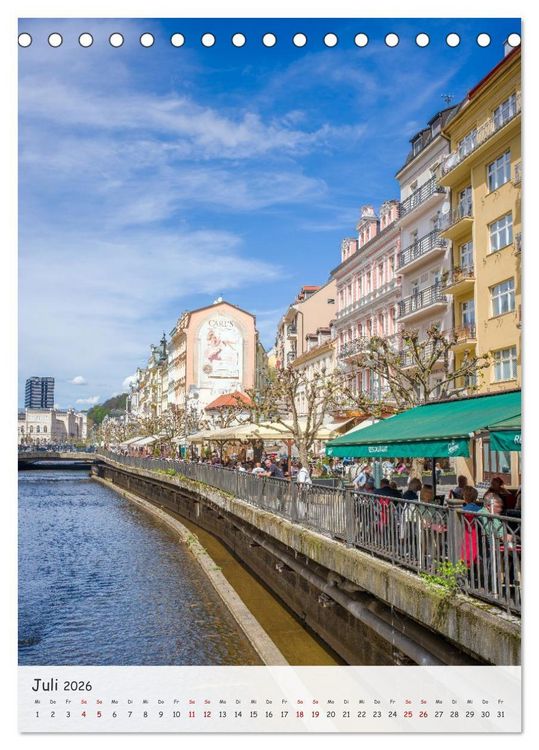 Produktbild: Karlsbad / Karlovy Vary - Heilbad im Westb&ouml;hmischen B&auml;derdreieck (Tischkalender 2026 DIN A5 hoch), CALVENDO Monatskalender