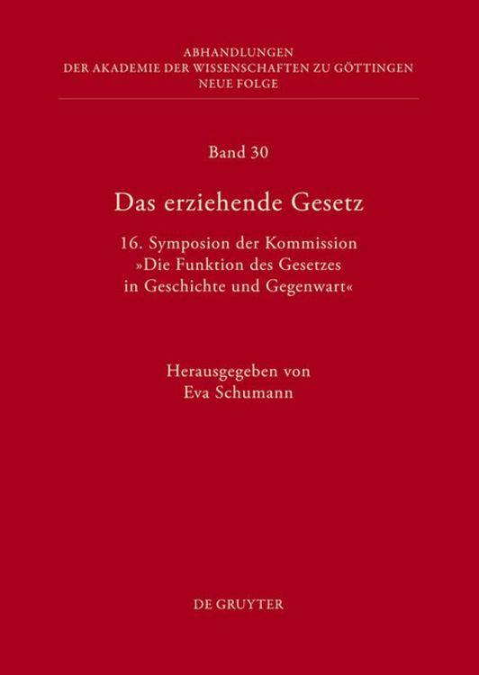 Produktbild: Das erziehende Gesetz