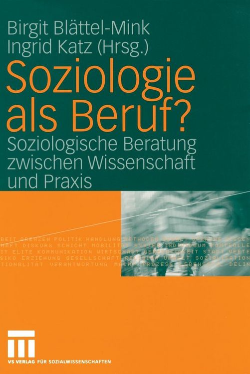 Produktbild: Soziologie als Beruf?
