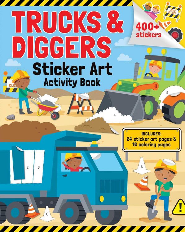 Produktbild: Trucks & Diggers: Sticker Art & Coloring