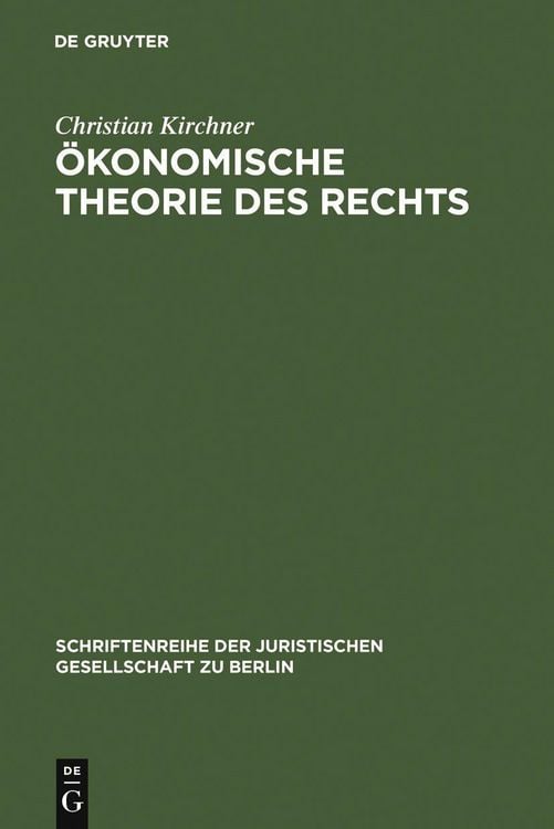 Produktbild: &Ouml;konomische Theorie des Rechts