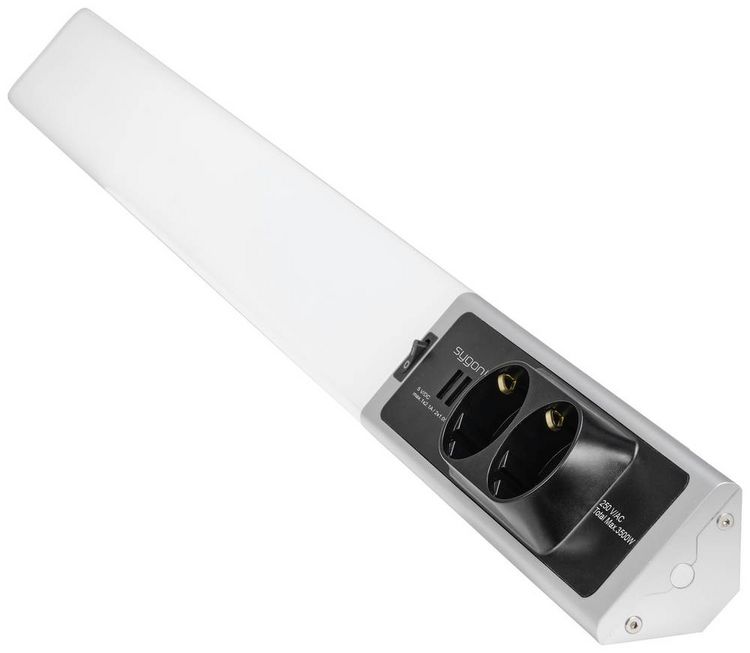 Produktbild: Sygonix LED-Unterbauleuchte SMD LED 18W Neutralwei&szlig; Silber, Wei&szlig;