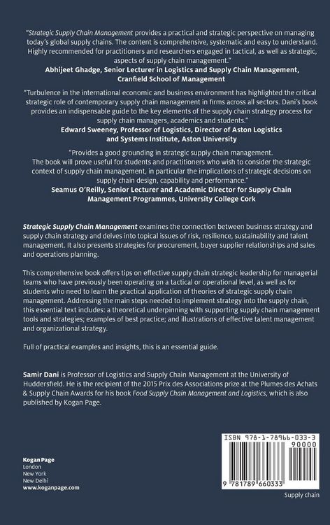 Produktbild: Strategic Supply Chain Management