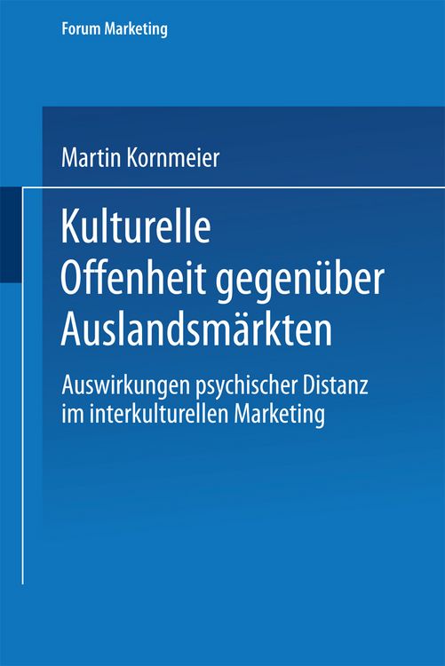 Produktbild: Kulturelle Offenheit gegen&uuml;ber Auslandsm&auml;rkten