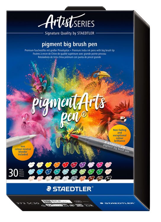Produktbild: STAEDTLER pigment big brush pen, Pinselspitze, 30er Set