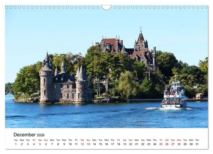 Produktbild: Boldt Castle Cruise Thousand Islands (Wall Calendar 2026 DIN A3 landscape), CALVENDO 12 Month Wall Calendar