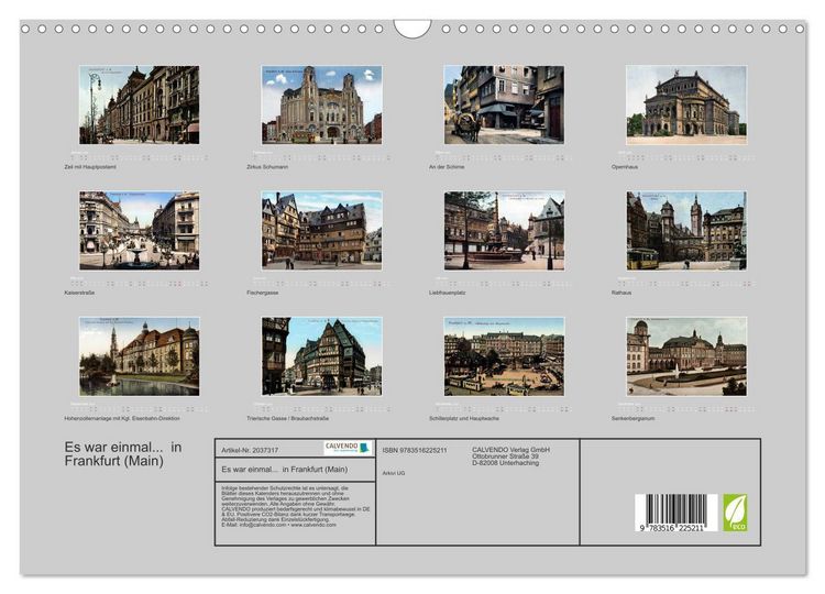 Produktbild: Es war einmal... in Frankfurt (Main) (Wandkalender 2026 DIN A3 quer), CALVENDO Monatskalender