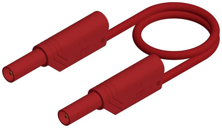 Produktbild: Hirschmann Test & Measurement MLS WS 100/2,5 rt Sicherheits-Messleitung Lamellenstecker 4 mm Lamellenstecker 4 mm 1.00 m Rot 1 St.