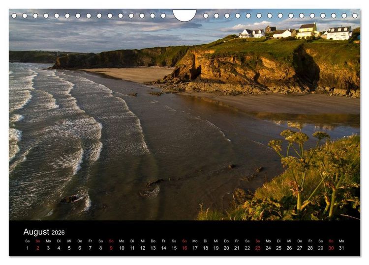 Produktbild: Englands K&uuml;sten 2026 (Wandkalender 2026 DIN A4 quer), CALVENDO Monatskalender