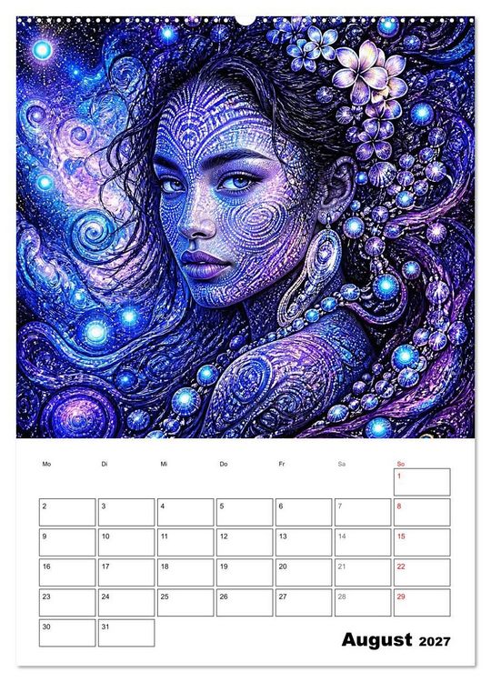 Produktbild: Mystische Gesichter der Unendlichkeit (hochwertiger Premium Wandkalender 2027 DIN A2 hoch), Kunstdruck in Hochglanz
