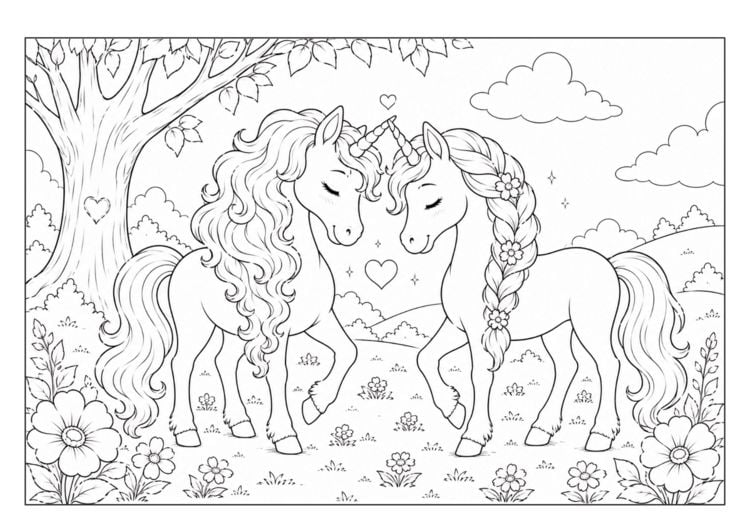 Produktbild: Einhorn Malbuch f&uuml;r M&auml;dchen von 6&ndash;8 Jahren mit 50 zauberhaften Ausmalbildern