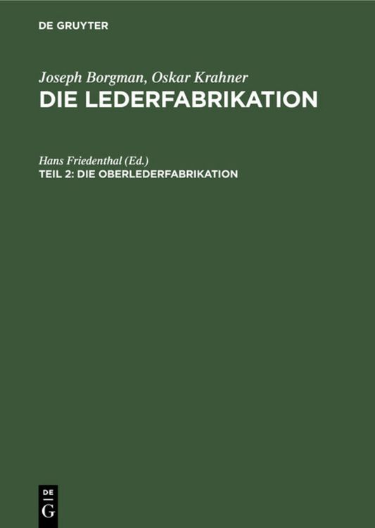 Produktbild: Die Oberlederfabrikation