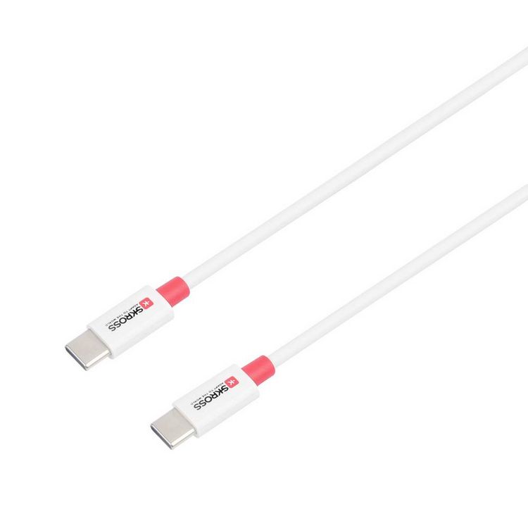 Produktbild: Skross USB-Kabel USB 2.0 USB-C&reg; Stecker, USB-C&reg; Stecker 1.20m Wei&szlig; Rund SKCA0008C-C120CN