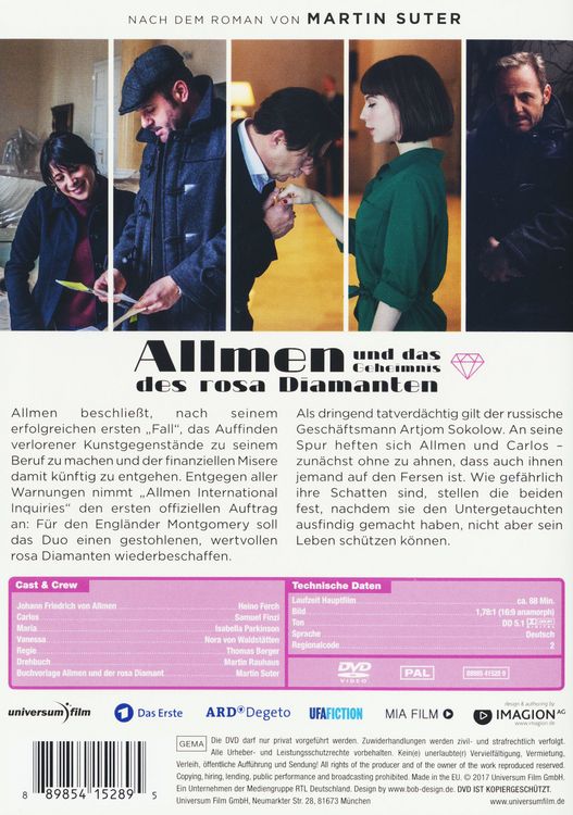 Produktbild: Allmen und das Geheimnis des rosa Diamanten