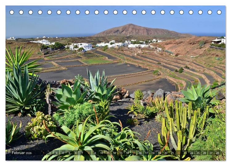 Produktbild: Lanzarote. Wunderwelt der Feuerberge (Tischkalender 2026 DIN A5 quer), CALVENDO Monatskalender