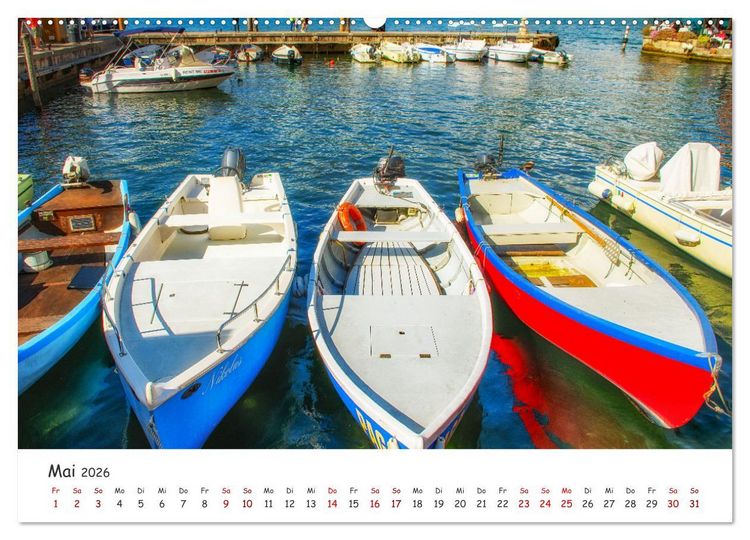 Produktbild: Malcesine am Gardasee (hochwertiger Premium Wandkalender 2026 DIN A2 quer), Kunstdruck in Hochglanz