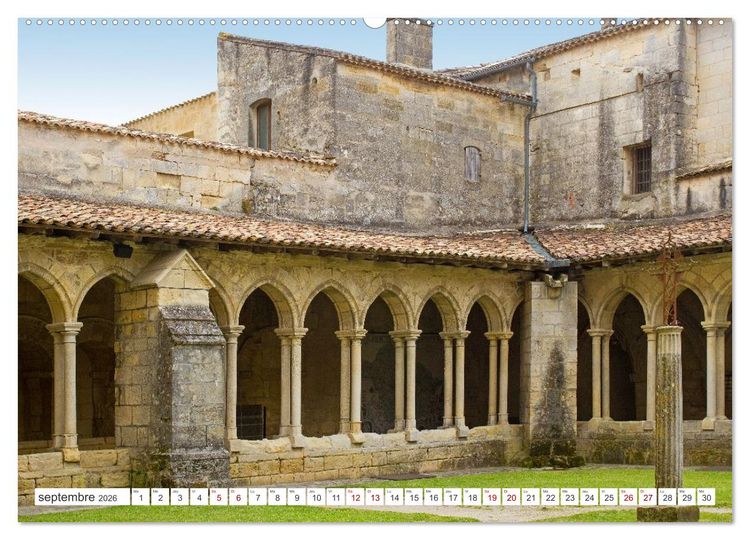 Produktbild: D&eacute;couvrir la r&eacute;gion Nouvelle-Aquitaine (Calendrier mural 2026 DIN A2 vertical), CALVENDO calendrier mensuel