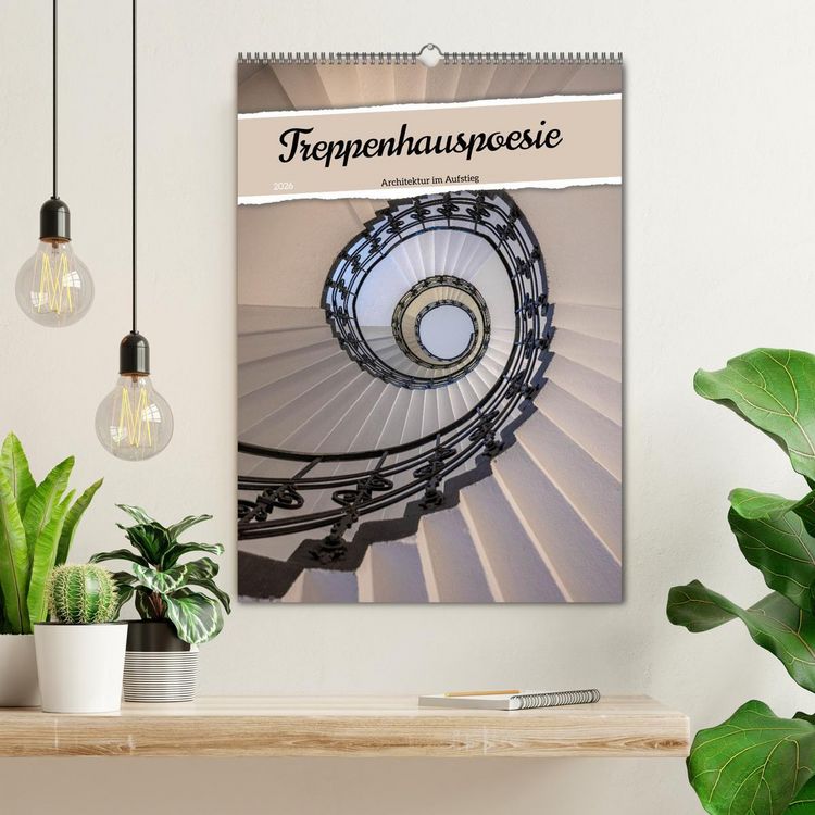 Produktbild: Treppenhauspoesie &ndash; Architektur im Aufstieg (Wandkalender 2026 DIN A2 hoch), CALVENDO Monatskalender