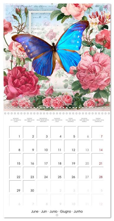 Produktbild: Dans le jardin de Monsieur Pierre-Joseph Redout&eacute; (Calendrier mural carr&eacute; 2026 30x30 cm) Calendrier double avec une page pour vos prises de notes
