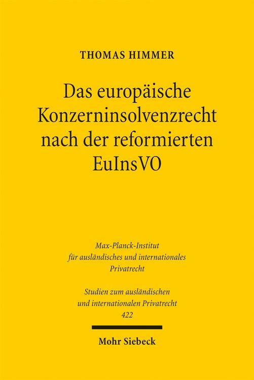 Produktbild: Das europ&auml;ische Konzerninsolvenzrecht nach der reformierten EuInsVO