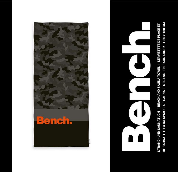 Produktbild: Herding 6112608537 - Bench Strandtuch, Saunatuch, 80x180cm, 100% Baumwolle, Camouflage/Tarnmuster