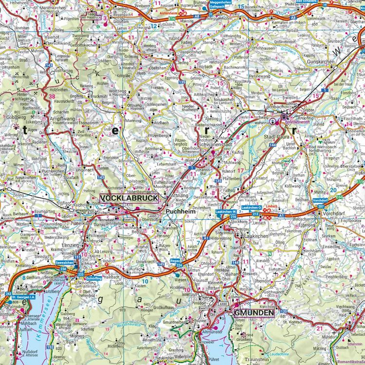 Produktbild: Freytag & berndt Stra&szlig;enkarte Ober&ouml;sterreich - Salzkammergut 1:200.000