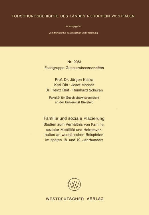 Produktbild: Familie und soziale Plazierung
