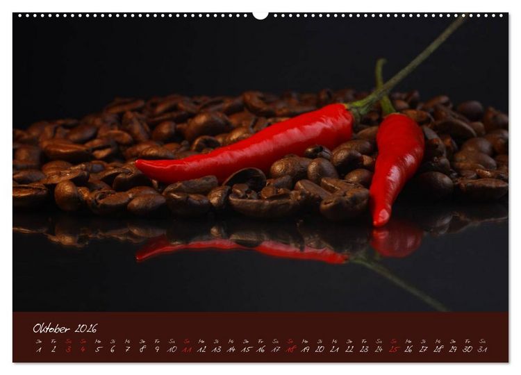 Produktbild: Kaffee Genuss Jahreskalender (Wandkalender 2026 DIN A2 quer), CALVENDO Monatskalender