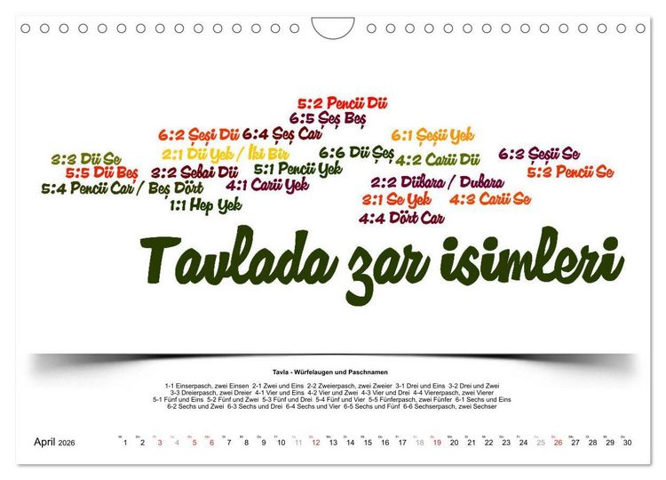 Produktbild: Kultur-Sprachkalender T&uuml;rkisch-Deutsch (Wandkalender 2026 DIN A4 quer), CALVENDO Monatskalender