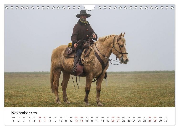 Produktbild: Getragen von Pferden, geformt vom Land - COWBOYS und Cowgirls (Wandkalender 2027 DIN A4 quer), CALVENDO Monatskalender