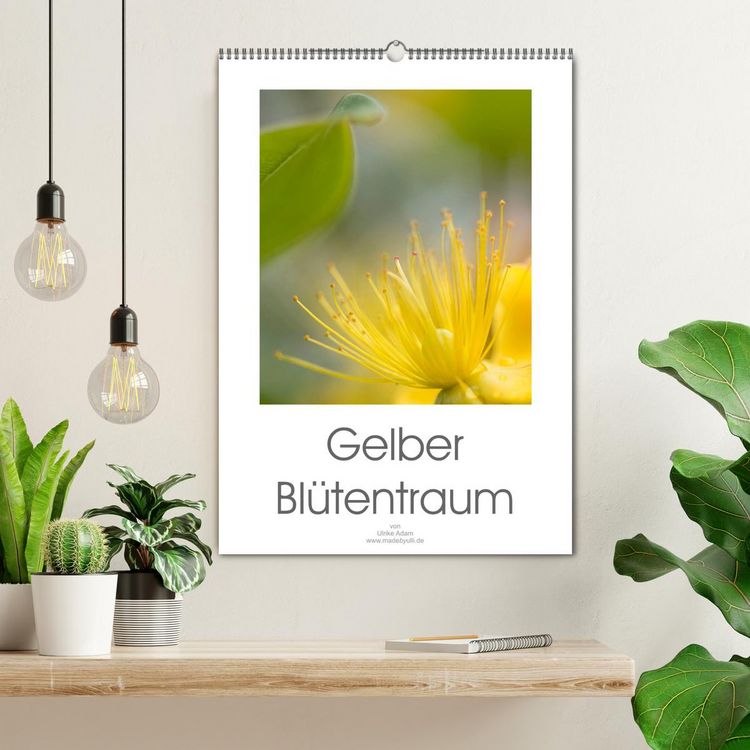 Produktbild: Gelber Bl&uuml;tentraum (Wandkalender 2026 DIN A2 hoch), CALVENDO Monatskalender