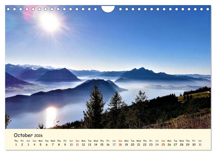 Produktbild: Switzerland and its majestic Alps (Wall Calendar 2026 DIN A4 landscape), CALVENDO 12 Month Wall Calendar