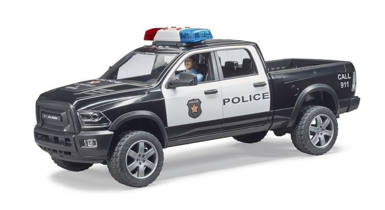 Produktbild: bruder 02505 RAM 2500 Polizei Pickup mit L+S-Modul und Polizist