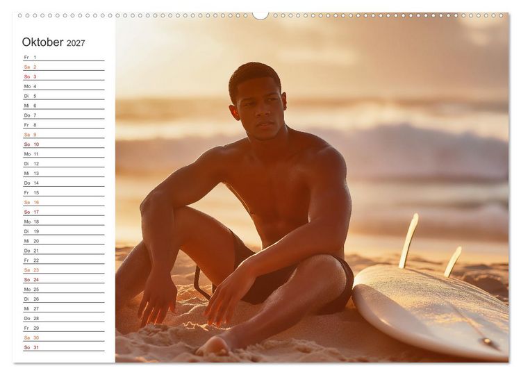Produktbild: Hot Beach Boys (hochwertiger Premium Wandkalender 2027 DIN A2 quer), Kunstdruck in Hochglanz
