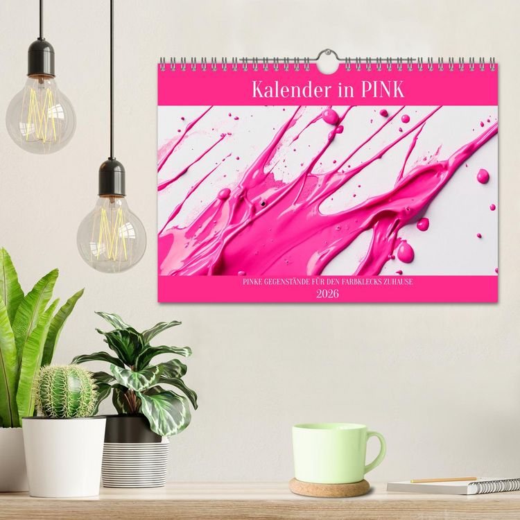 Produktbild: Kalender in PINK (Wandkalender 2026 DIN A4 quer), CALVENDO Monatskalender