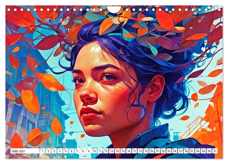 Produktbild: Daphne&rsquo;s Habitats, the Graphic Worlds of a Digital Muse (Wall Calendar 2027 DIN A4 landscape), CALVENDO 12 Month Wall Calendar