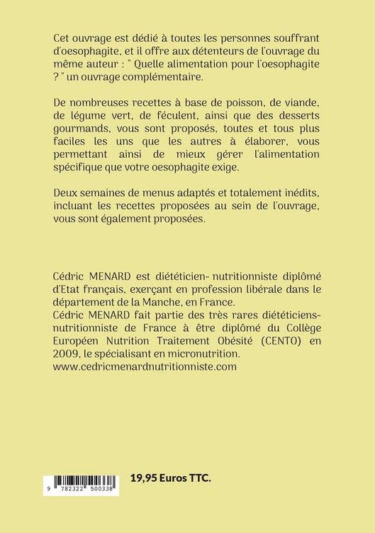 Produktbild: Mes recettes faciles pour l'oesophagite.