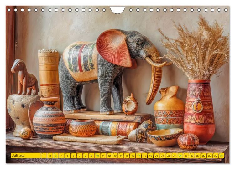 Produktbild: Afrikanische Stillleben - Der afrikanischen Kunst nachempfunden (Wandkalender 2027 DIN A4 quer), CALVENDO Monatskalender