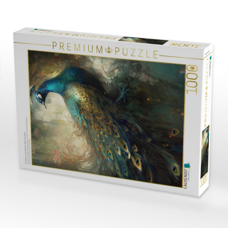 Produktbild: CALVENDO Puzzle Ein Motiv aus dem Kalender Malerische Pfaue | 1000 Teile Lege-Gr&ouml;&szlig;e 64x48cm Foto-Puzzle f&uuml;r gl&uuml;ckliche Stunden