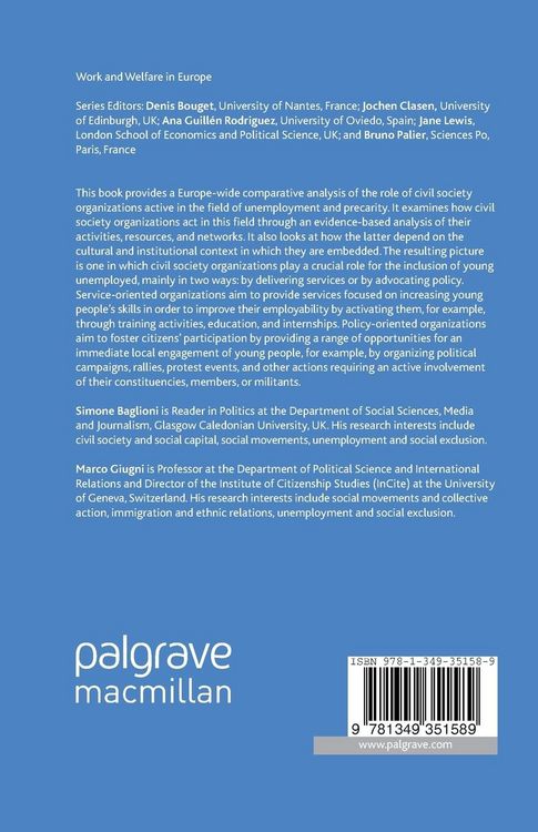 Produktbild: Civil Society Organizations, Unemployment, and Precarity in Europe