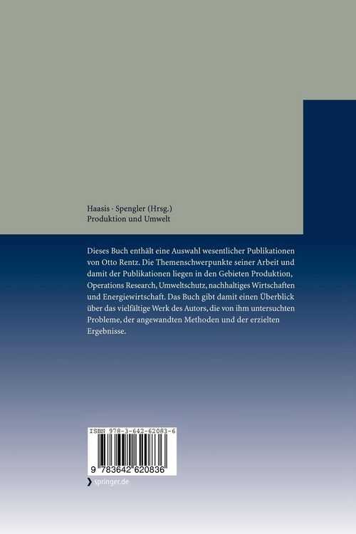 Produktbild: Produktion und Umwelt