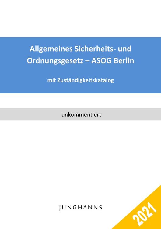 Produktbild: Allgemeines Sicherheits- und Ordnungsgesetz - ASOG Berlin