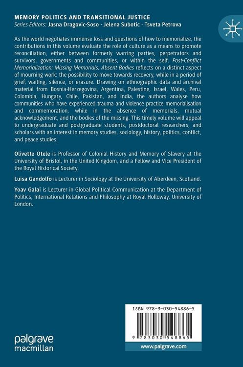 Produktbild: Post-Conflict Memorialization