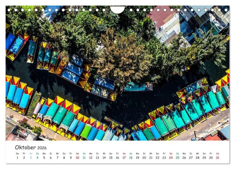 Produktbild: Mexico von oben (Wandkalender 2026 DIN A4 quer), CALVENDO Monatskalender