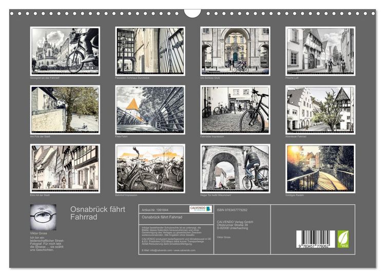 Produktbild: Osnabr&uuml;ck f&auml;hrt Fahrrad (Wandkalender 2026 DIN A3 quer), CALVENDO Monatskalender