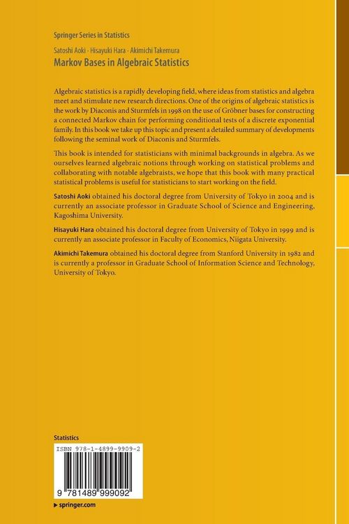 Produktbild: Markov Bases in Algebraic Statistics